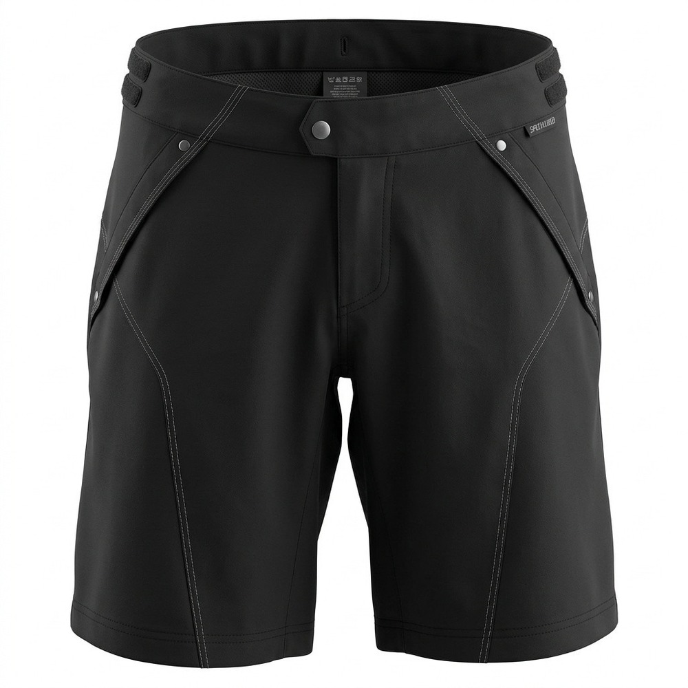 Specialized MTB Shorts Mens Medium Padded Liner Black Solid Regular Fit Modern